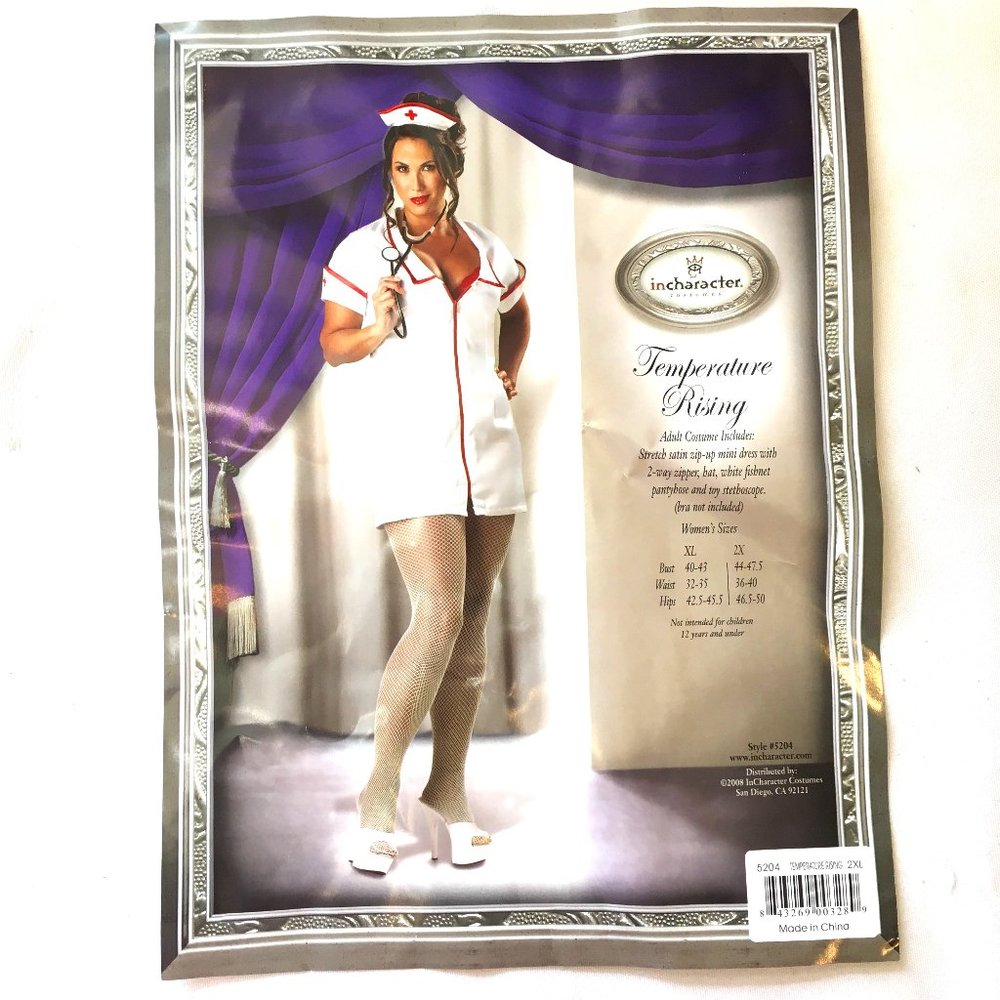 Sexy Nurse Costume - Incharacter - Sz 2XL NWT NOS